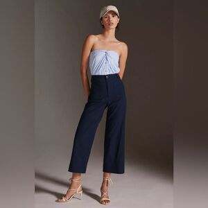 Anthropologie Maeve Colette Pants Navy Blue 25 Waist Stretch
